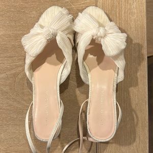 Loeffler randall Dahlia Pearl Pleated Bow Heel